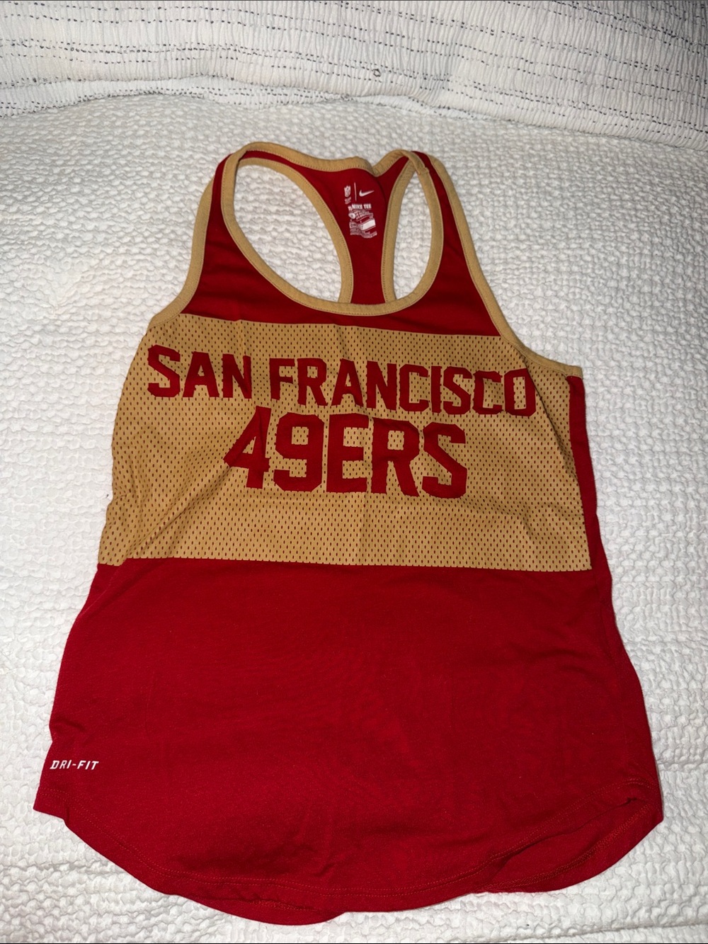 Nike Red and Gold San Francisco 49ers Racerback Tank